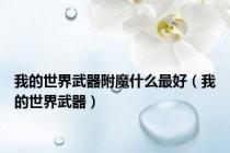 我的世界武器附魔什么最好（我的世界武器）