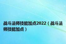 战斗法师技能加点2022（战斗法师技能加点）