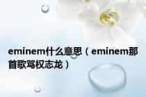 eminem什么意思（eminem那首歌骂权志龙）