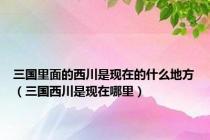 三国里面的西川是现在的什么地方（三国西川是现在哪里）
