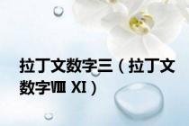 拉丁文数字三（拉丁文数字Ⅷ Ⅺ）