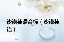 沙漠英语音标（沙漠英语）