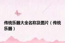 传统乐器大全名称及图片（传统乐器）