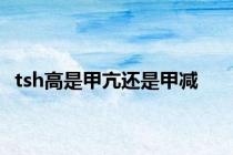 tsh高是甲亢还是甲减