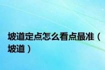 坡道定点怎么看点最准（坡道）