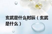 玄武是什么时辰（玄武是什么）