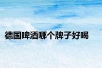 德国啤酒哪个牌子好喝