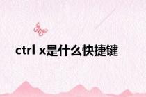 ctrl x是什么快捷键