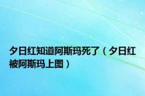 夕日红知道阿斯玛死了（夕日红被阿斯玛上图）