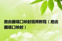 路由器端口映射视频教程（路由器端口映射）