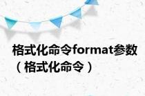 格式化命令format参数（格式化命令）