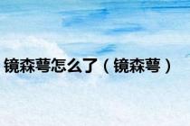 镜森萼怎么了（镜森萼）