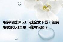 很纯很暧昧txt下载全文下载（很纯很暧昧txt全集下载书包网）