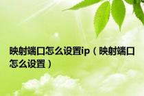 映射端口怎么设置ip（映射端口怎么设置）