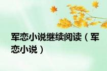 军恋小说继续阅读（军恋小说）