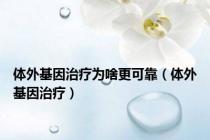 体外基因治疗为啥更可靠（体外基因治疗）