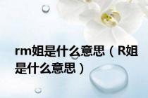 rm姐是什么意思（R姐是什么意思）