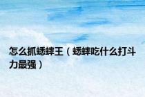怎么抓蟋蟀王（蟋蟀吃什么打斗力最强）