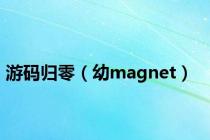 游码归零（幼magnet）