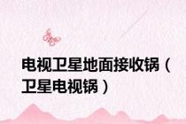 电视卫星地面接收锅（卫星电视锅）