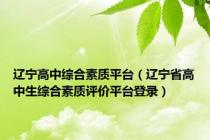 辽宁高中综合素质平台（辽宁省高中生综合素质评价平台登录）