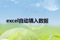 excel自动填入数据