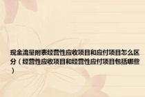 现金流量附表经营性应收项目和应付项目怎么区分（经营性应收项目和经营性应付项目包括哪些）
