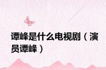 谭峰是什么电视剧（演员谭峰）