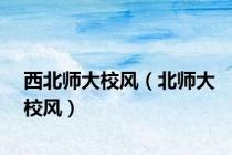 西北师大校风（北师大校风）