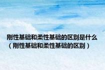 刚性基础和柔性基础的区别是什么（刚性基础和柔性基础的区别）