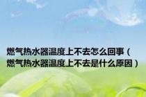 燃气热水器温度上不去怎么回事（燃气热水器温度上不去是什么原因）