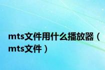 mts文件用什么播放器（mts文件）