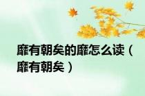靡有朝矣的靡怎么读（靡有朝矣）