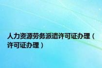 人力资源劳务派遣许可证办理（许可证办理）