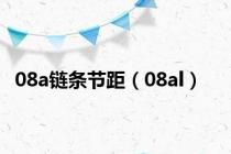 08a链条节距（08al）
