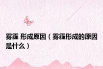 雾霾 形成原因（雾霾形成的原因是什么）