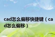 cad怎么偏移快捷键（cad怎么偏移）