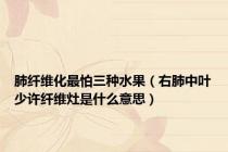 肺纤维化最怕三种水果（右肺中叶少许纤维灶是什么意思）