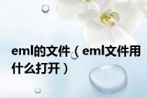 eml的文件（eml文件用什么打开）