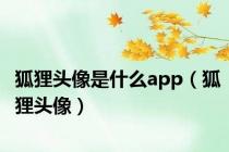 狐狸头像是什么app（狐狸头像）