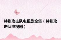 特别攻击队电视剧全集（特别攻击队电视剧）