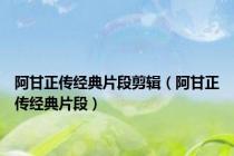 阿甘正传经典片段剪辑（阿甘正传经典片段）