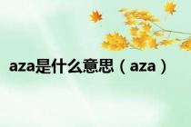 aza是什么意思（aza）