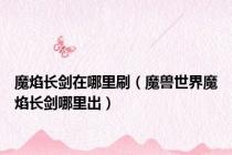 魔焰长剑在哪里刷（魔兽世界魔焰长剑哪里出）