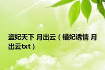 盗妃天下 月出云（错妃诱情 月出云txt）