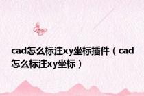 cad怎么标注xy坐标插件（cad怎么标注xy坐标）