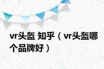 vr头盔 知乎（vr头盔哪个品牌好）