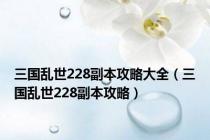 三国乱世228副本攻略大全（三国乱世228副本攻略）