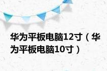 华为平板电脑12寸（华为平板电脑10寸）