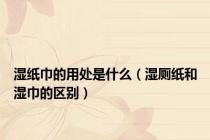 湿纸巾的用处是什么（湿厕纸和湿巾的区别）